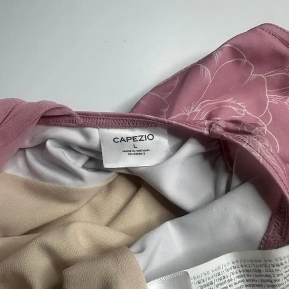 Capezio Floral Print Criss-Cross Back Leotard Size L